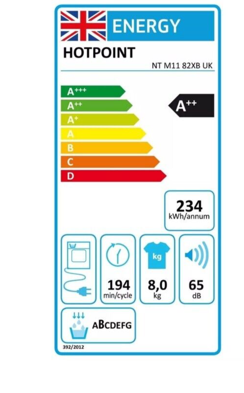 Hotpoint NT M11 82XB ActiveCare 8KG Heat Pump Tumble Dryer in White - A++ Rated