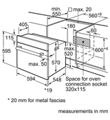 Bosch Series 2 HHF113BR0B Built-In Electric Single Oven in Stainless Steel - 13 Amp Plug In - A Rated - HW181884