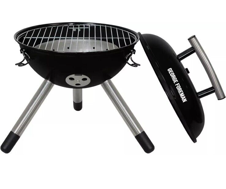 ‎GFPTBBQ1401B Portable Lightweight Charcoal BBQ 34 Cm Compact round with Air Vent
