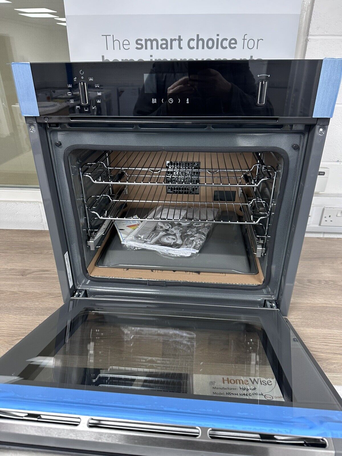 NEFF N50 B2ACH7HH0B Wi-Fi Connected Built In Electric Single Oven with Pyrolytic Self Cleaning - Stainless Steel - A Rated Showroom Photo with door open