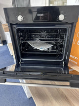 Bosch Series 2 HHF113BA0B Built In Electric Single Oven in Black, A Rated Showroom Photo Door Open