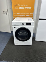 Samsung DV90BBA245AW 9kg Series 5+ OptimalDry Heat Pump Tumble Dryer  - White - A+++ Rated showroom photo front of appliance