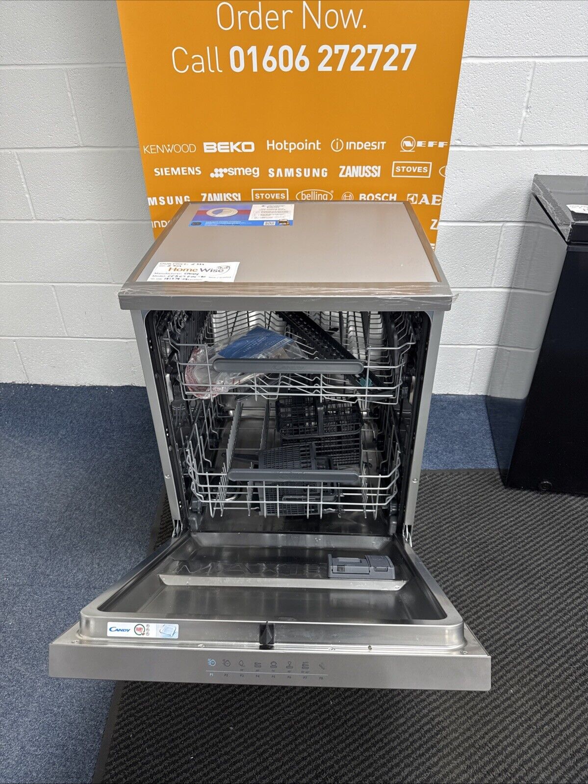 Candy CF5C7F0X-80 15 Place Settings Smart Freestanding Dishwasher in Stainless Steel