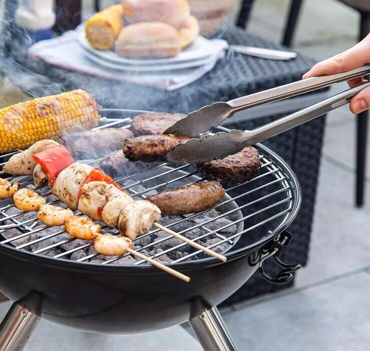 ‎GFPTBBQ1401B Portable Lightweight Charcoal BBQ 34 Cm Compact round with Air Vent