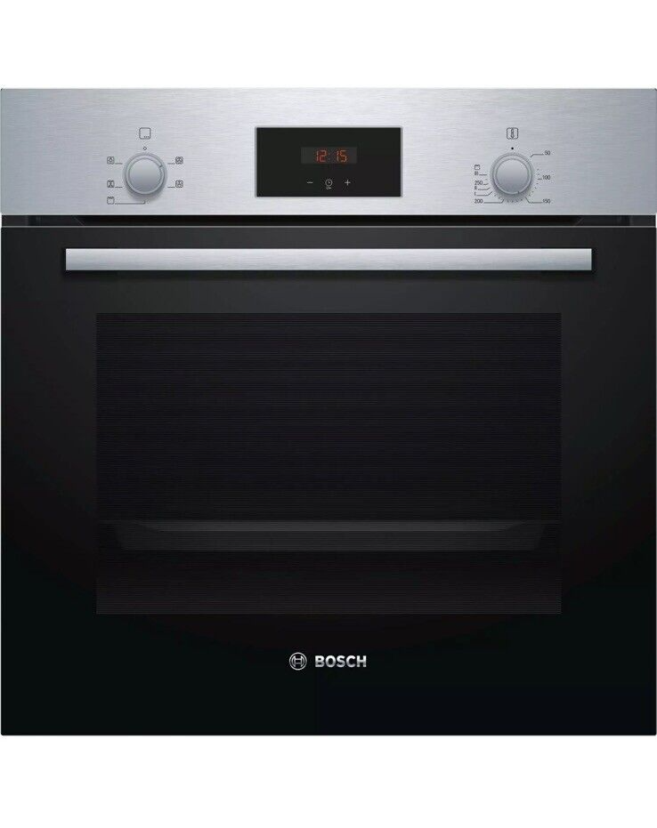 Bosch Series 2 HHF113BR0B Built-In Electric Single Oven in Stainless Steel - 13 Amp Plug In - A Rated - HW181884
