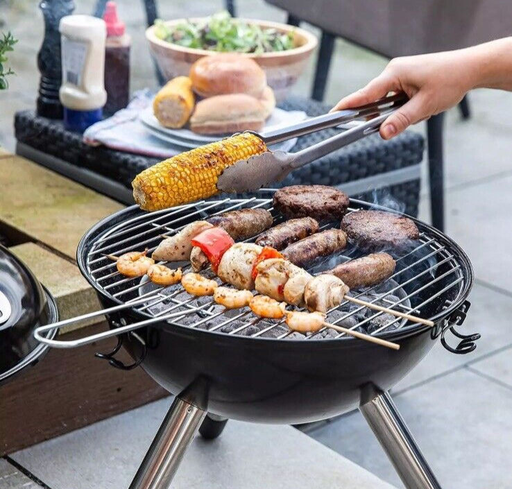 ‎GFPTBBQ1401B Portable Lightweight Charcoal BBQ 34 Cm Compact round with Air Vent
