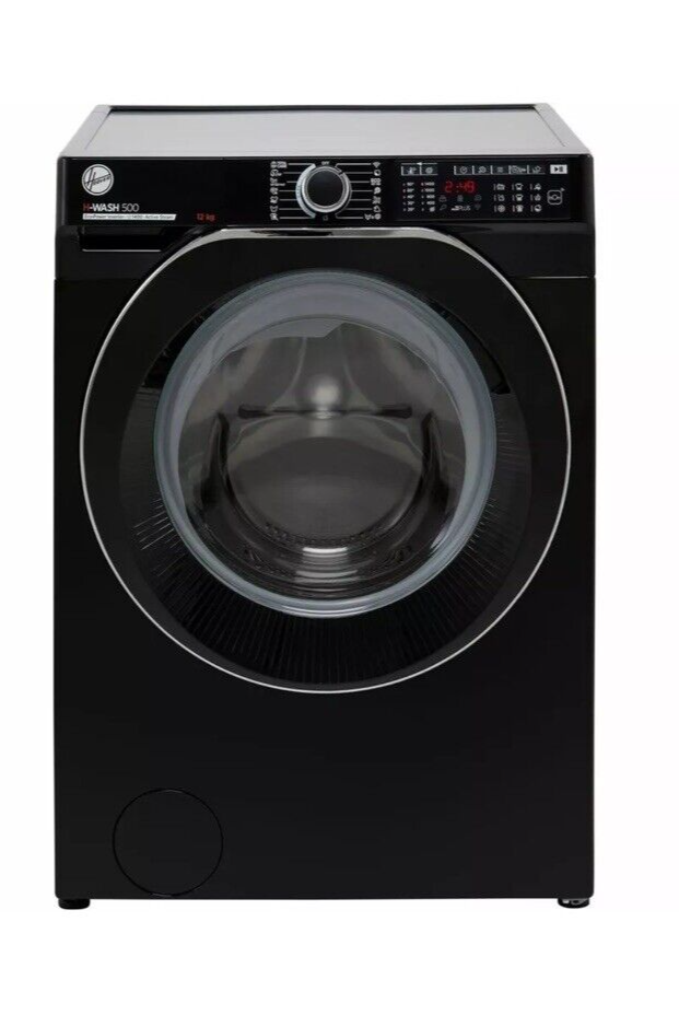 Hoover HW412AMBCB/1 12Kg 1400 RPM Washing Machine - Black - A Rated (Graded)