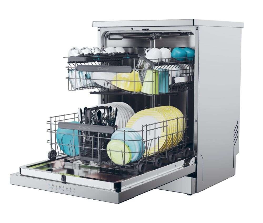 Candy CF5C7F0X-80 15 Place Settings Smart Freestanding Dishwasher in Stainless Steel