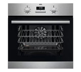 AEG BSX23101XM  6000 Series Electric Single Oven - Stainless Steel - 13amp stock photo front