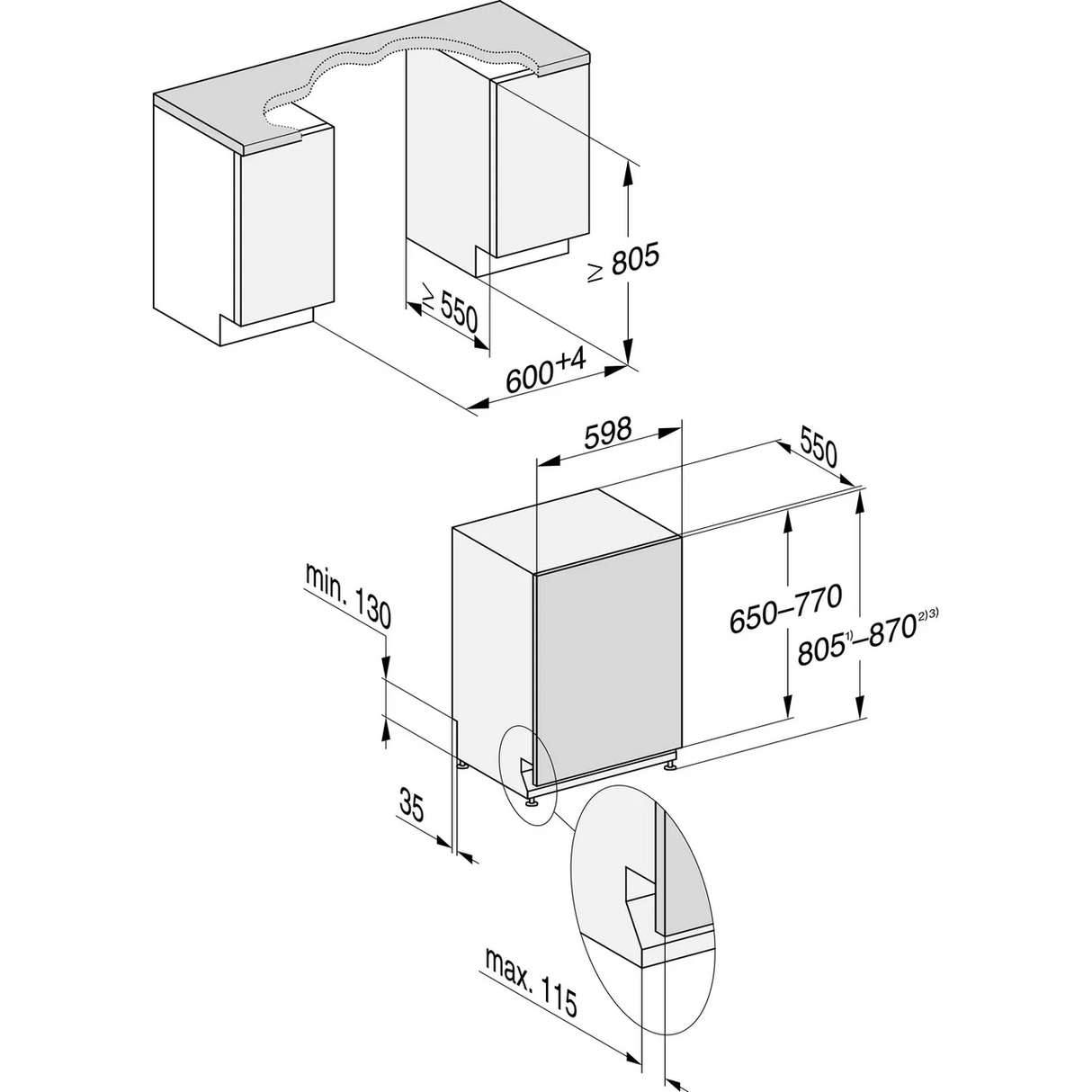 Miele G5450SCVi Active Plus (72) Full-Size Fully Integrated Dishwasher with Clean Steel Control Panel - HW181672