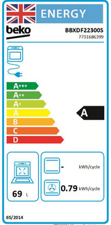 Beko RecycledNet® BBXDF22300S (66) Built In Double Oven in Silver - A/A Rated - (Blemished) - HW181466