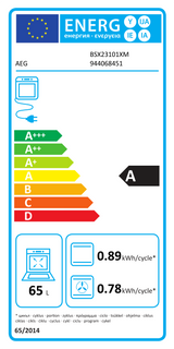 AEG BSX23101XM (46) 6000 Series SurroundCook Electric Single Oven - Stainless Steel - A Rated - 13 Amp Plug - HW181546