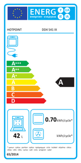 Hotpoint Class 4 DD4 541 IX (13) Built In Electric Double Oven in Stainless Steel - A/A Rated - (Blemished) - HW181513