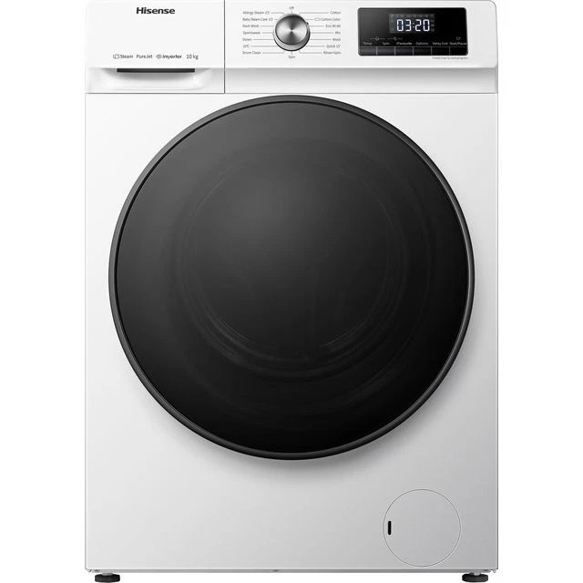 Hisense WFQA1014EVJM 10KG 1400Spin Washing Machine in White - A Rated - Blemished Stock Photo Front