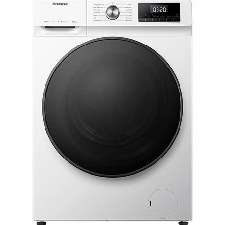 Hisense WFQA1014EVJM 10KG 1400Spin Washing Machine in White - A Rated - Blemished Stock Photo Front