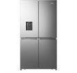 Hisense RQ758N4SWSE American Fridge Freezer, Total No Frost, Wi-Fi Enabled, Metal Tech Cooling in Stainless Steel Stock photo front