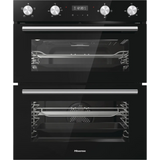 Hisense BID75211BGUK (78) Built-Under Electric Double Oven in Black - A/A Rated - HW181678 stock photo front of oven 