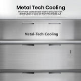 Hisense RQ758N4SWFE American Fridge Freezer, Total No Frost, Wi-Fi Enabled, Metal Tech Cooling in Black Steel metal tech cooling 