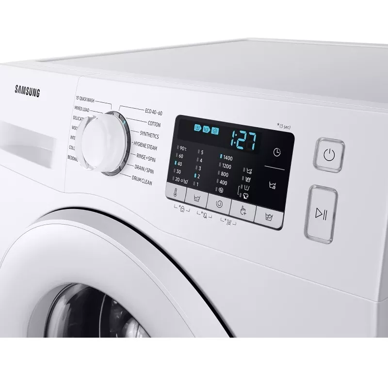 Samsung WW70TA046TE 7KG 1400 Spin Washing Machine in White - Blemished stock photo of control panel