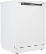 Cookology CFSD613WH 13 Place Settings, 60cm Freestanding Full Size Dishwasher, 6 Programmes with Eco Mode, E Rated in White Angled Photo