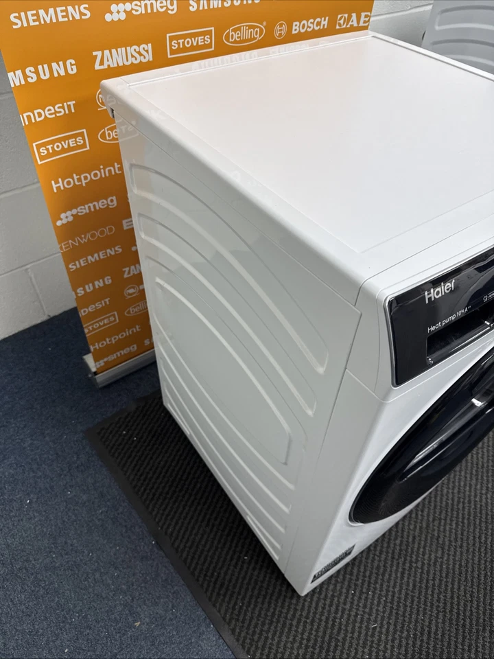 Haier I-Pro Series 3 HD100-A2939 10KG Heat Pump Tumble Dryer in White - A++ Rated - Refurbished showroom photo left side panel