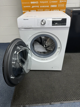 Hisense WFQA1014EVJM 10KG 1400Spin Washing Machine in White - A Rated - Blemished Showroom Photo front with door open