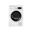 Teknix TK2CLED8W 8KG Condenser Tumble Dryer in White - B Rated from HomeWise Appliances. Stock photo showing front of the appliance 