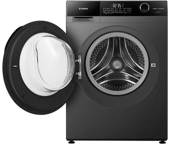 Teknix TK5W1214HS 12KG 1400 Spin Washing Machine in Titanium - A Rated - 5 Year Warranty - POHW0105