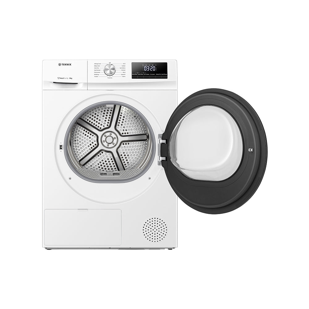 Teknix TKHP8HW 8KG Heat Pump Dryer in White - A++ Rated - POHW0111