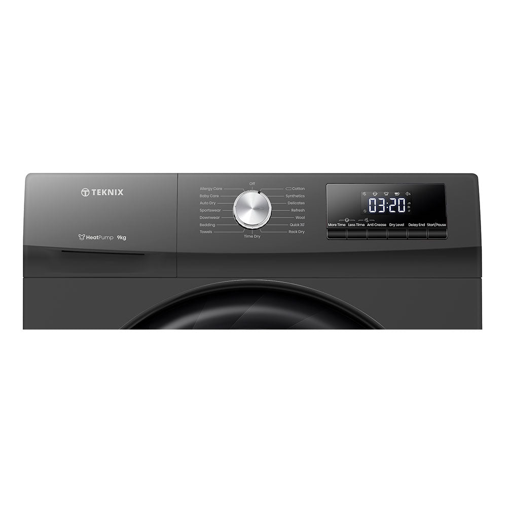 Teknix TKHP9HS 9KG Heat Pump Dryer in Titanium - A++ Rated - POHW0114