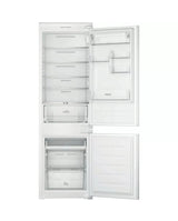 Hotpoint HTC18 T112 UK 70/30 No Frost Integrated Fridge Freezer with Sliding Hinge - E Rated from HomeWise Appliances. Stock photo of the front with doors open 