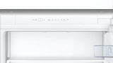 Bosch Series 2 KIV87NSE0G (09) 270 Litre 70/30 Integrated Fridge Freezer - E Rated from HomeWise Appliances. Stock photo showing digital controls on the fascia panel.