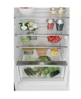 Hotpoint HTC18 T112 UK 70/30 No Frost Integrated Fridge Freezer with Sliding Hinge - E Rated fr com HomeWise Appliances. Stock photo showing contents in the fridge compartment 