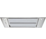Cata UBADCH110SS1 110cm Island Ceiling Cooker Hood in Stainless Steel  from HomeWise Appliances. Stock photo showing underside of the hood.