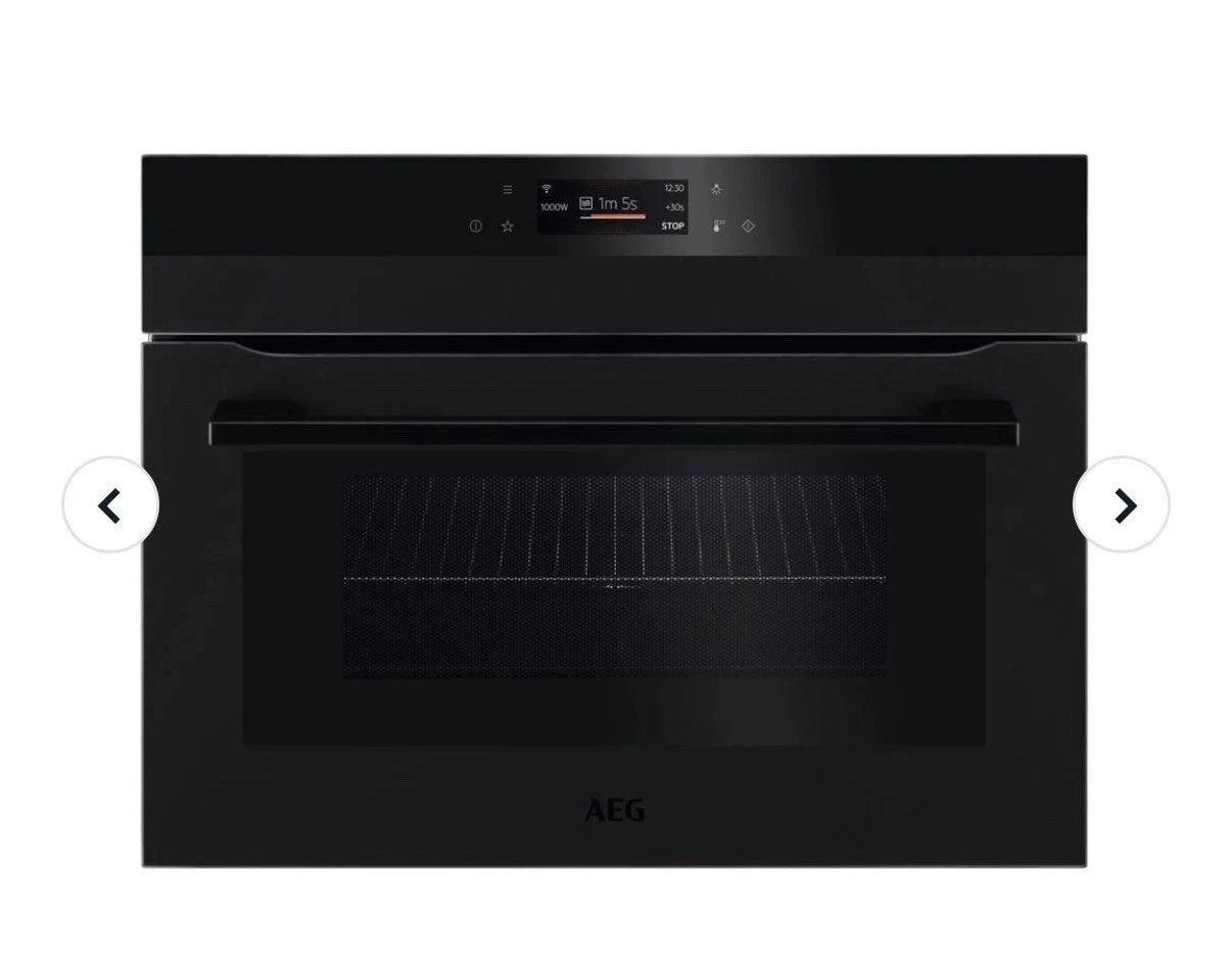 AEG KMK768080T 7000 Series CombiQuick Built In Microwave Oven with Enamel Cleaning in Matt Black - (Blemished) - HW181748