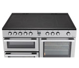Flavel MLN10CRS 100cm Electric  Range Cooker with 5 Zone Ceramic Hob in Silver & Chrome - A Rated - HW181688