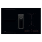 AEG Series 6000 TH84CB03FB 81cm Induction Hob with Venting Extraction in Black - A+ Rated - HW181702-03 from HomeWise Appliances. Stock Photo showing glass ceramic top surface.