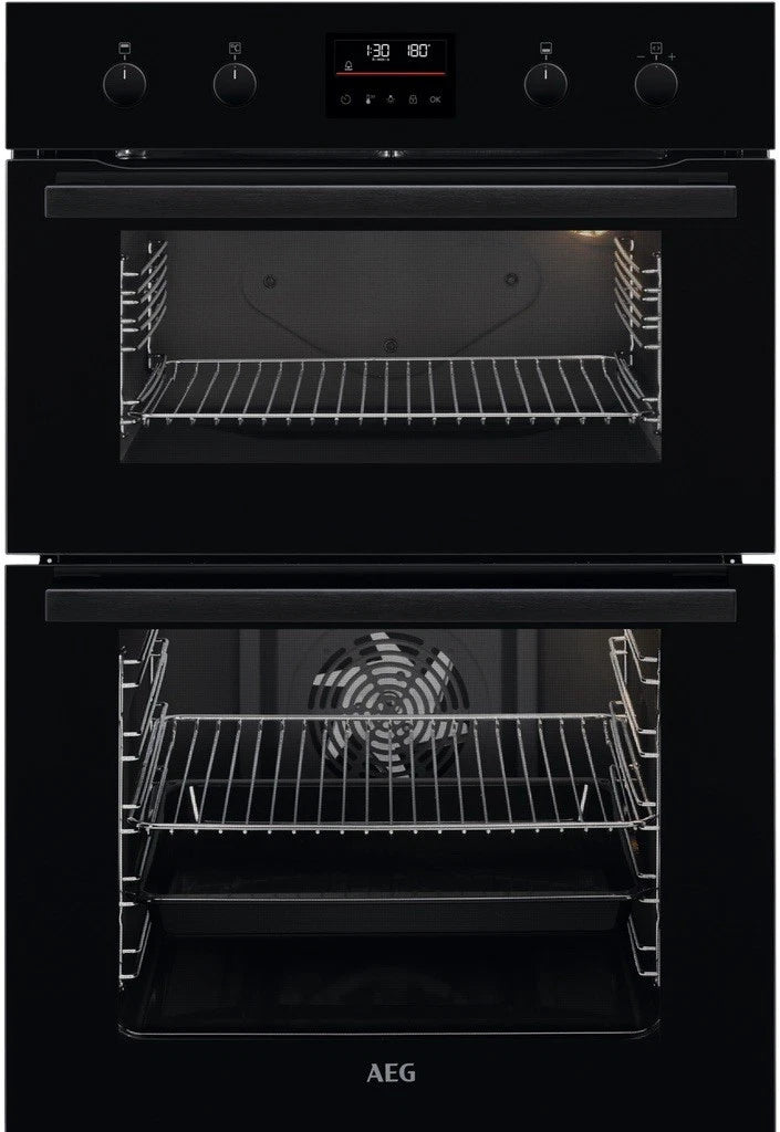 AEG 6000 DCB535060B SurroundCook Double Built-in Oven in Black - A/A Rated - (Dented Casing) - HW181547