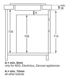 AEG 7000 Series IAE64411FB 59cm 4-Zone SenseBoil Induction Hob in Black - Hob2Hood - HW181702-02