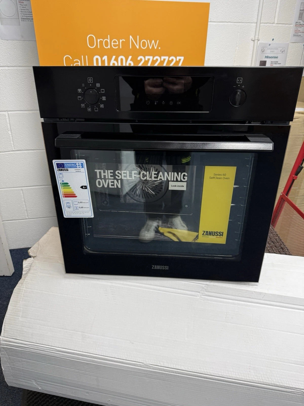 Zanussi ZOPNX6KN (22) Electric Single Oven with Pyrolytic Self Cleaning in Black - A+ Rated - HW181822
