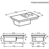 AEG 6000 CCE84751FB (37) 83cm Air Venting Flex Induction Hob in Black - A+ Rated - HW181537
