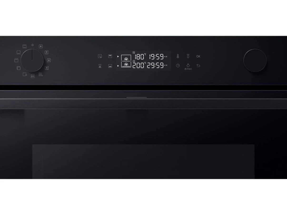 Samsung Series 4 NV7B45305AK Built-In Electric Single Oven with Dual Cook Flex™ Pyrolytic Self Cleaning and Air Sous Vide in Black - A+ Rated - HW181685