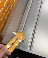 Neff N50 U1ACE2HN0B (10) Built-In Electric Double Oven in Stainless Steel - A Rated from HomeWise Appliances shop photo showing small dent and marks on top of the outer casing which will be unseen