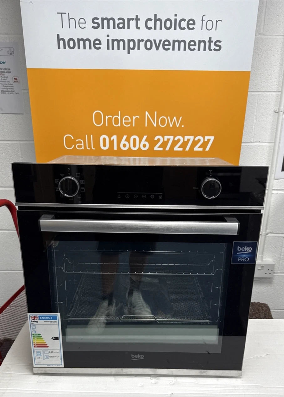 Beko Pro AeroPerfect™ BBIMA13301XMP (22) Built In Single Oven with Pyrolytic Self Cleaning and AirFry Function - A+ Rated - HW181522