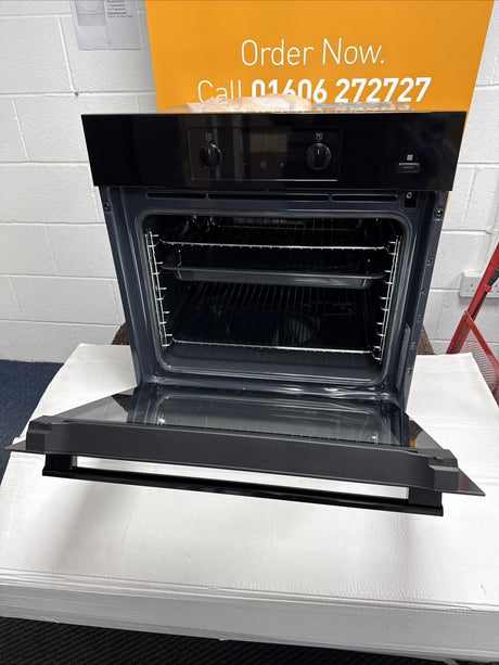 AEG BES356010B Black Oven from HomeWise with door open 