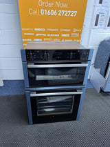 Neff N50 U1ACE2HN0B (10) Built-In Electric Double Oven in Stainless Steel - A Rated from HomeWise Appliances shop photo oven with call to action sales banner Order Now 01606 272727