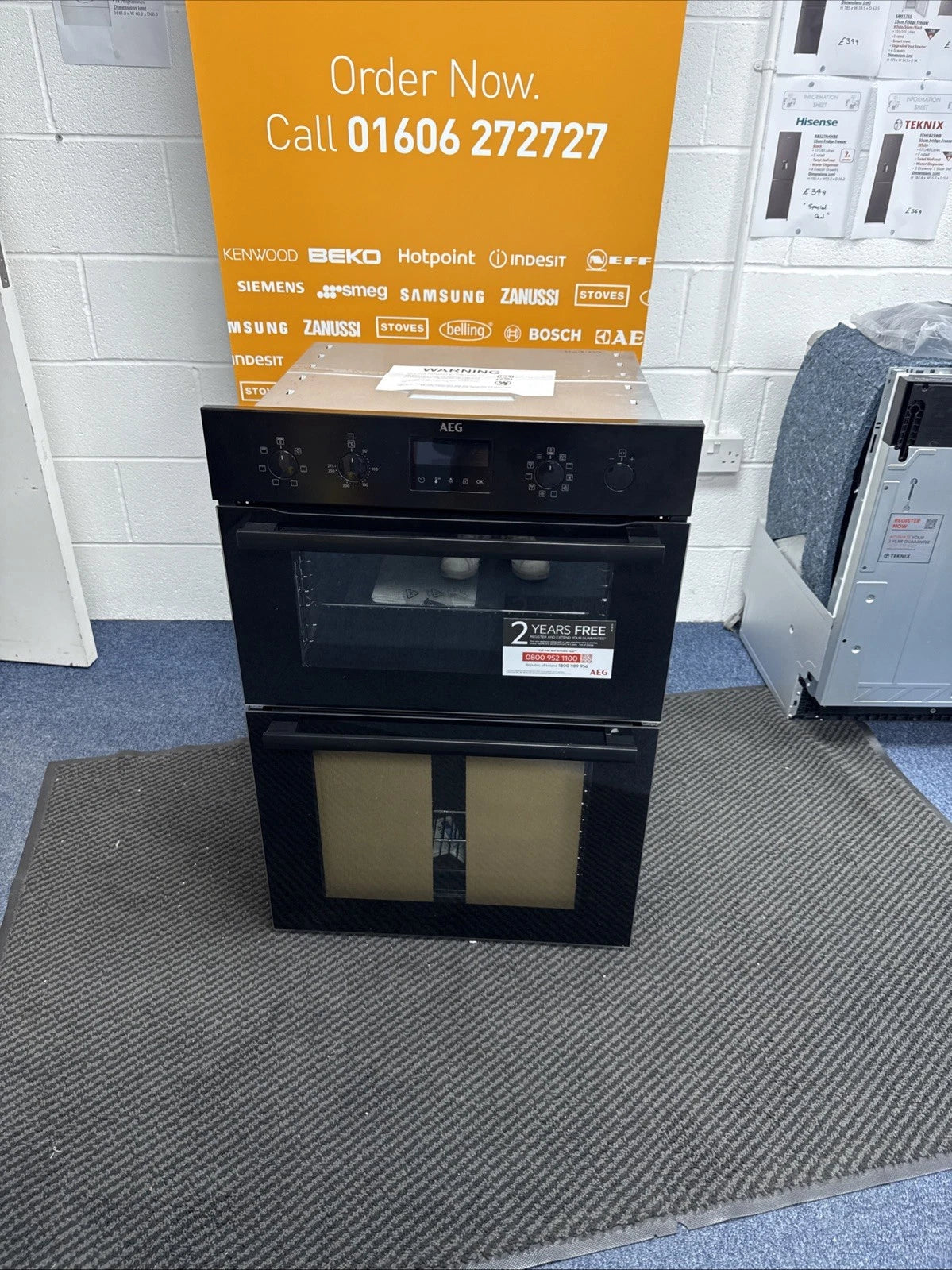 AEG 6000 DCB535060B SurroundCook Double Built-in Oven in Black - A/A Rated - (Dented Casing) - HW181547
