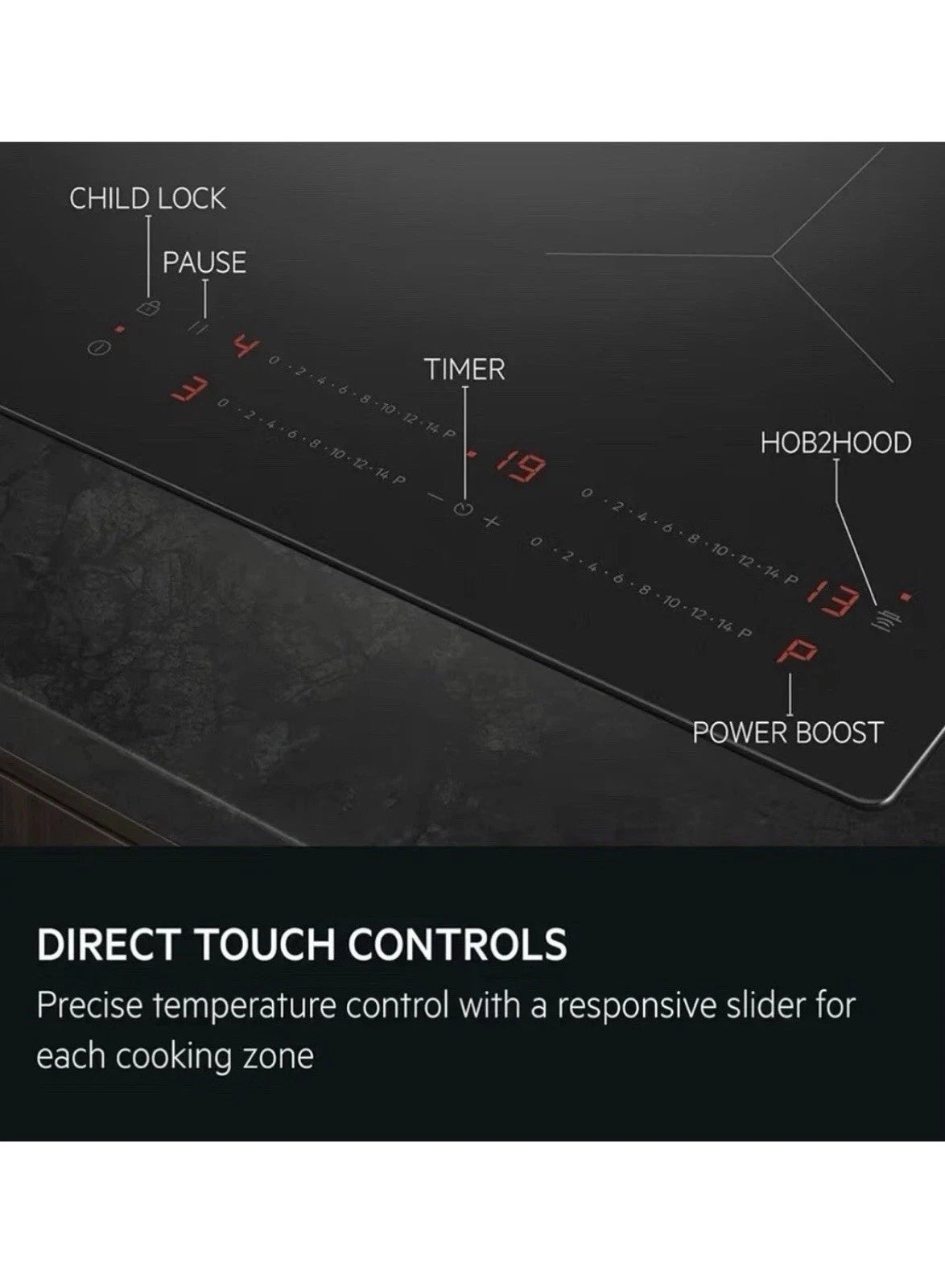 AEG 7000 Series IAE64411FB 59cm 4-Zone SenseBoil Induction Hob in Black - Hob2Hood - HW181702-02