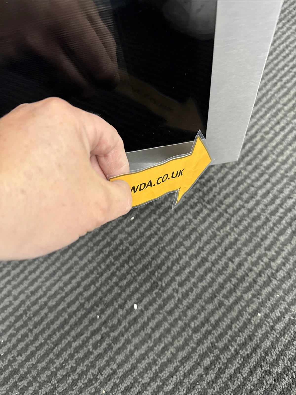Hotpoint Class 4 DU4 541 IX Electric Built Under Double Oven in Stainless Steel - A/A Rated from HomeWise shop photo of the small blemish on the lower oven door 