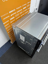 Neff N50 U1ACE2AN3B Built-in Electric Double Oven in Stainless Steel - A/B Rated by HomeWise Appliances. Showroom photo showing left side of the outer casing.